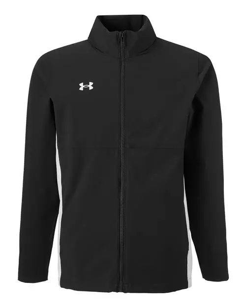 Under Armour Men's Rival Stretch Jacket in Black/ White