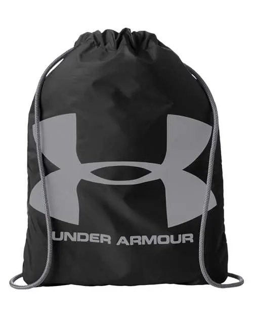 Under Armour Ozsee Sackpack Drawstring Bag in Black/ Steel