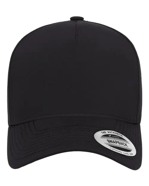 Yupoong (YP Classics) Five-Panel Snapback with Perforated Cap in Black
