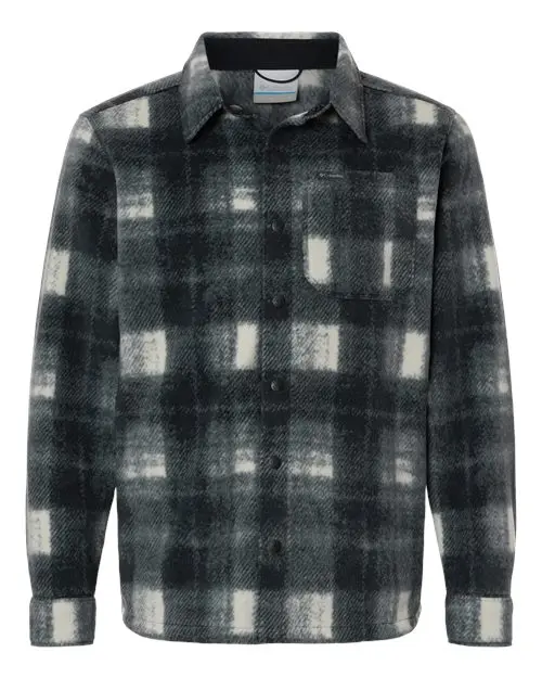 Columbia Men's Steens Mountain Printed Shirt Jacket II in Chalk Omblur