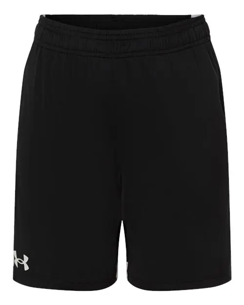 Under Armour Youth Tech Vent Athletic Shorts in Black/ White