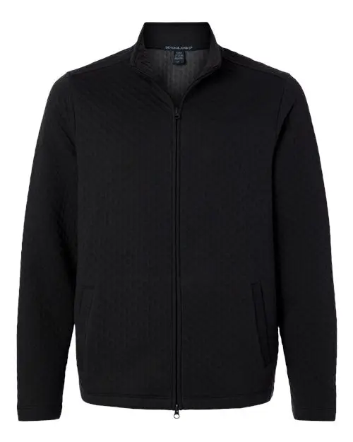 Devon & Jones Men's Berkeley Textured Full-Zip Jacket in Black