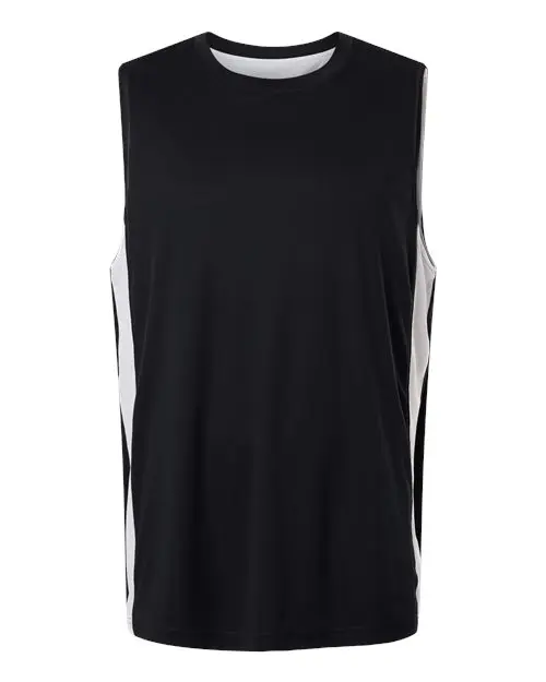 Team 365 Unisex Zone Performance Reversible Jersey in Black/ White