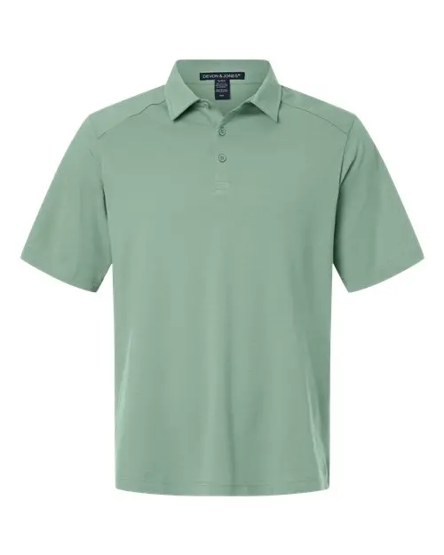 Devon & Jones Men's Seaton Pebble Textured Polo in Balsam Green
