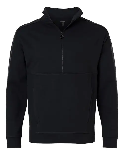 North End Men's Mantra Half-Zip Ottoman Pullover in Black