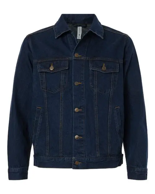 Harriton Unisex Cooper Denim Jacket in Dark Denim