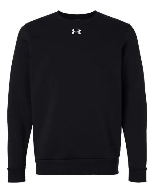 Under Armour Men's Team Icon Fleece Crew in Black/ White