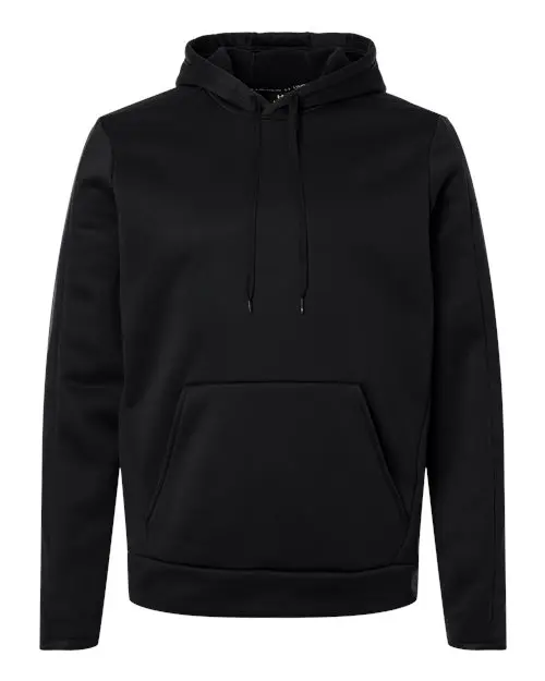 Under Armour Men's Armour Fleece Pro Hooded Sweatshirt in Black/ White