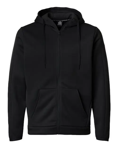 Under Armour Men's Armour Fleece Pro Hooded Full-Zip in Black/ White