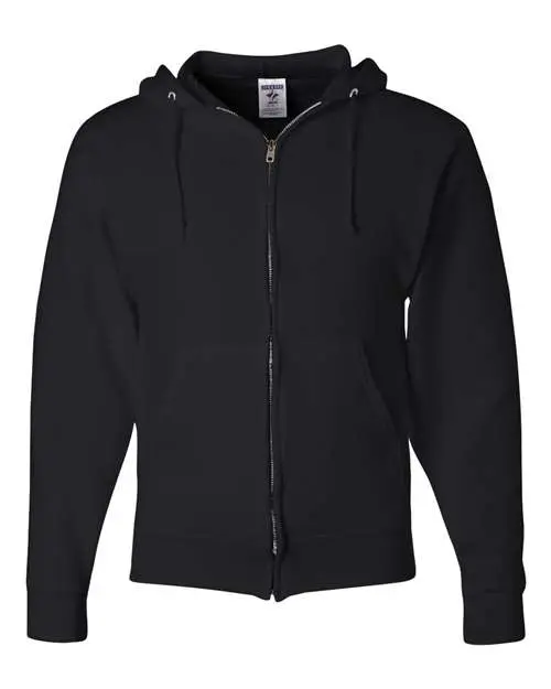 Jerzees Unisex NuBlend Full-Zip Hooded Sweatshirt in Black