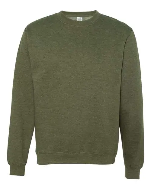 Independent Trading Co. Unisex Midweight Crewneck Sweatshirt in Black