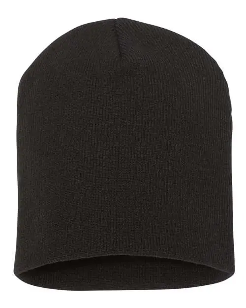 Yupoong (YP Classics) 8 1/2" Beanie in Black