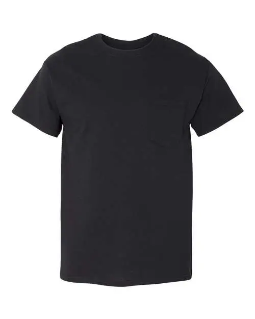 Gildan Unisex Heavy Cotton Pocket T-Shirt in Black