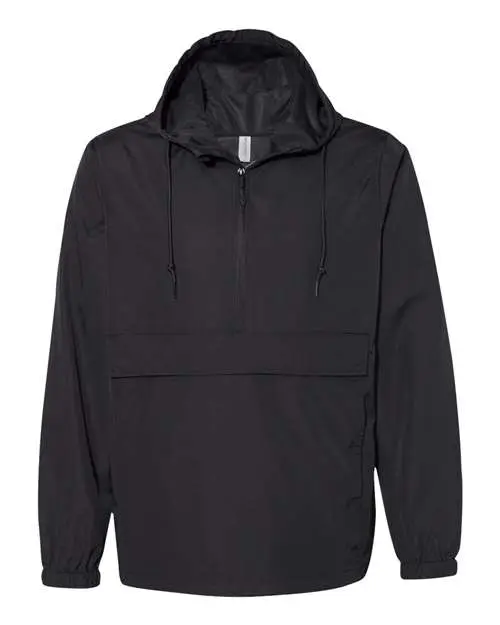 Independent Trading Co. Men's Nylon Anorak in Black
