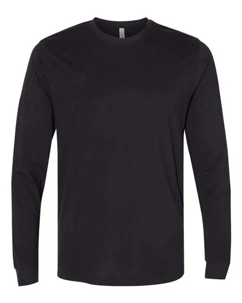 Next Level Unisex Sueded Long Sleeve T-Shirt in Black