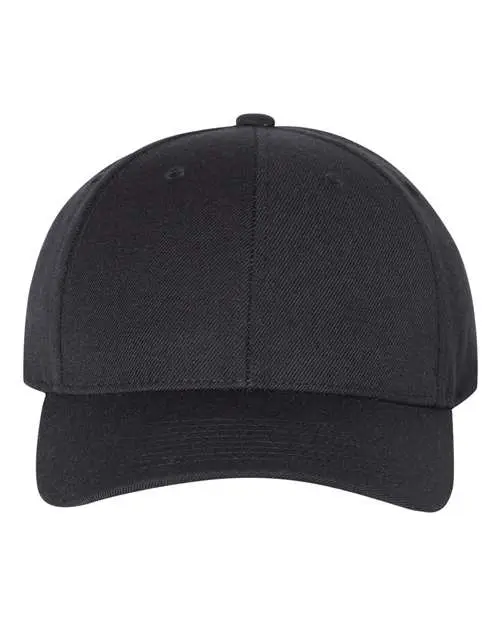 Yupoong (YP Classics) Premium Curved Bill Snapback Cap in Black