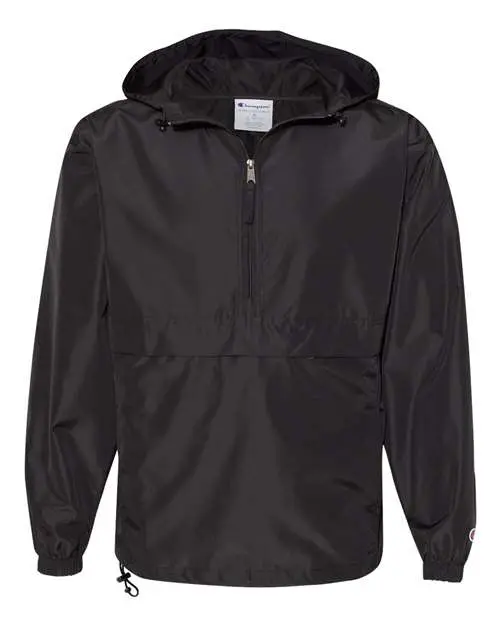 Champion Unisex Packable Anorak Jacket in Black