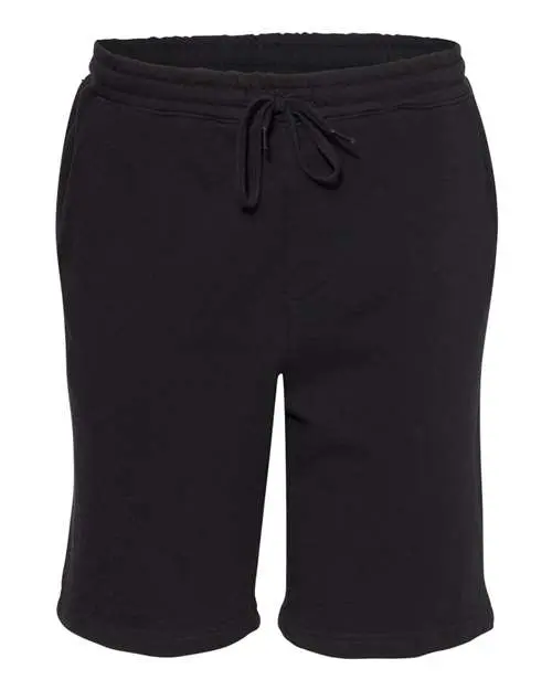 Independent Trading Co. Men's Midweight Fleece Shorts in Black