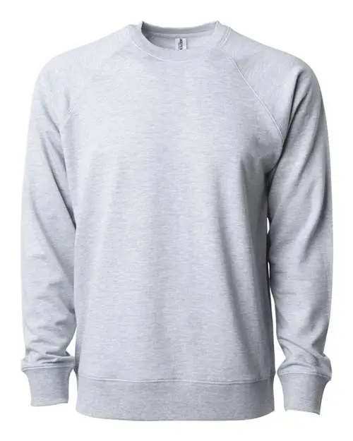 Independent Trading Co. Unisex Icon Lightweight Loopback Terry Crewneck Sweatshirt in Athletic Heather