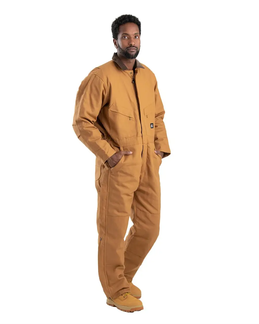 Berne Apparel Men's Heritage Tall Duck Insulated Coverall in Black