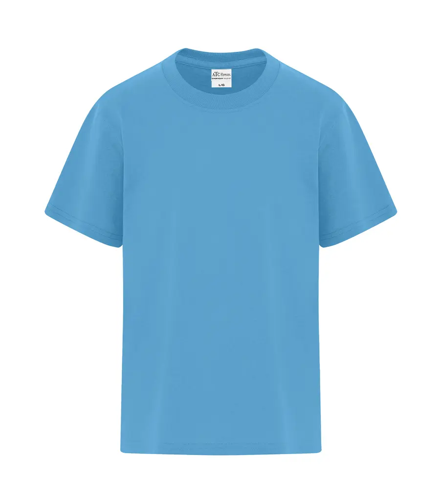 ATC Everyday Cotton Blend Youth TEE in Aquatic Blue