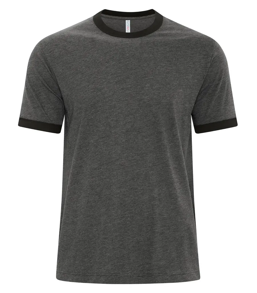ATC Eurospun Ringer TEE in Charcoal Heather/Black