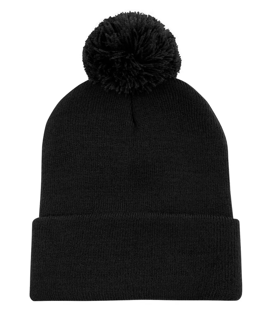 ATC Everyday POM POM Cuff Toque in Black