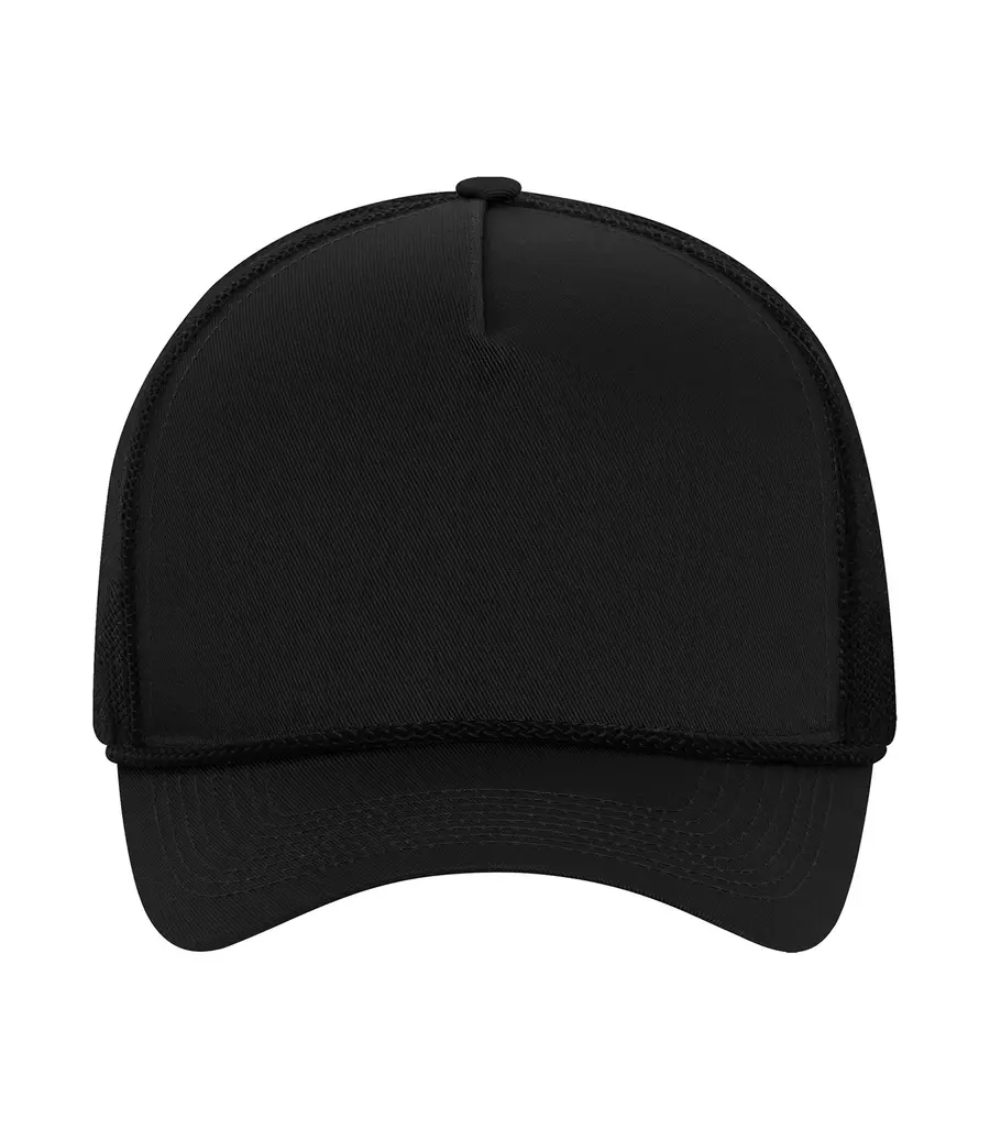 ATC Everyday Cotton Twill 5-Panel Trucker Rope CAP in Black/Black/Black