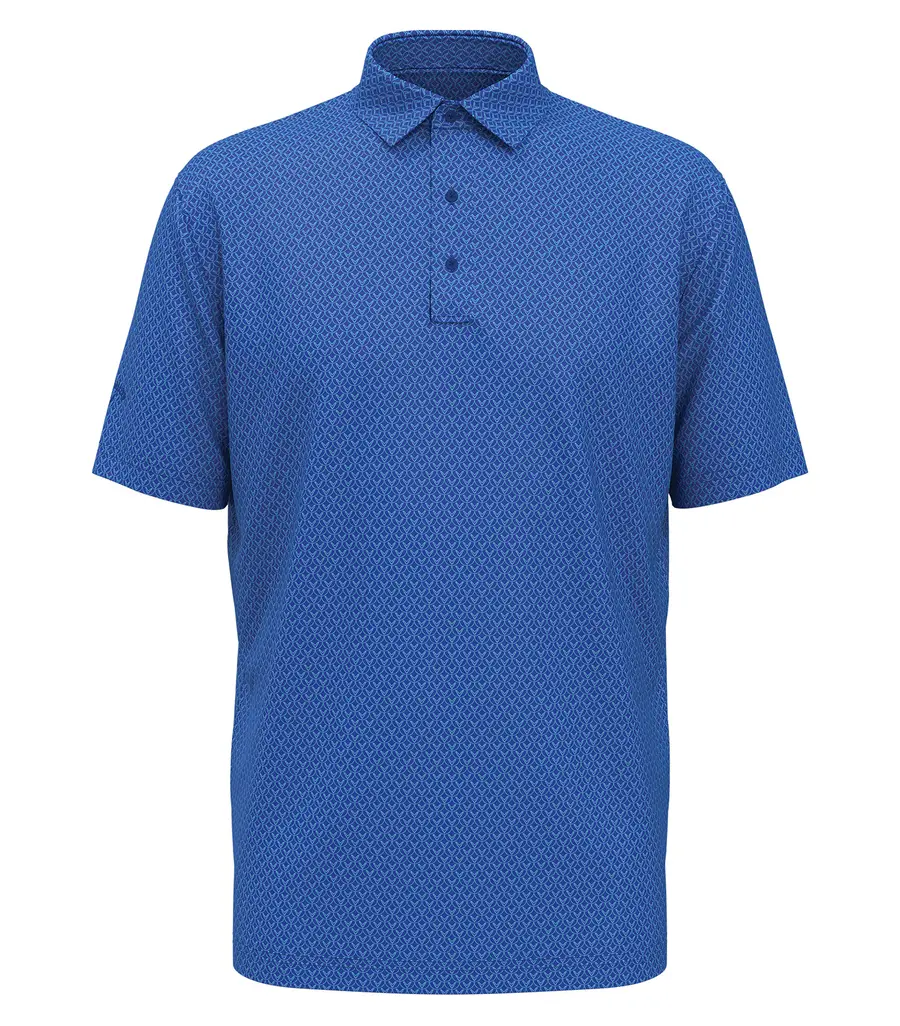 Callaway ALL-Over Stitched Chev Polo in Lapis Blue
