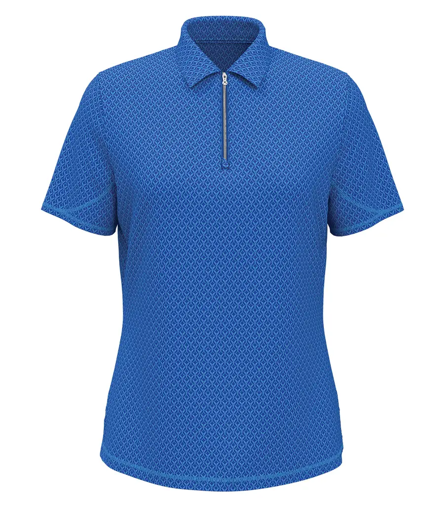 Callaway ALL-Over Stitched Chev Ladies’ Polo in Lapis Blue