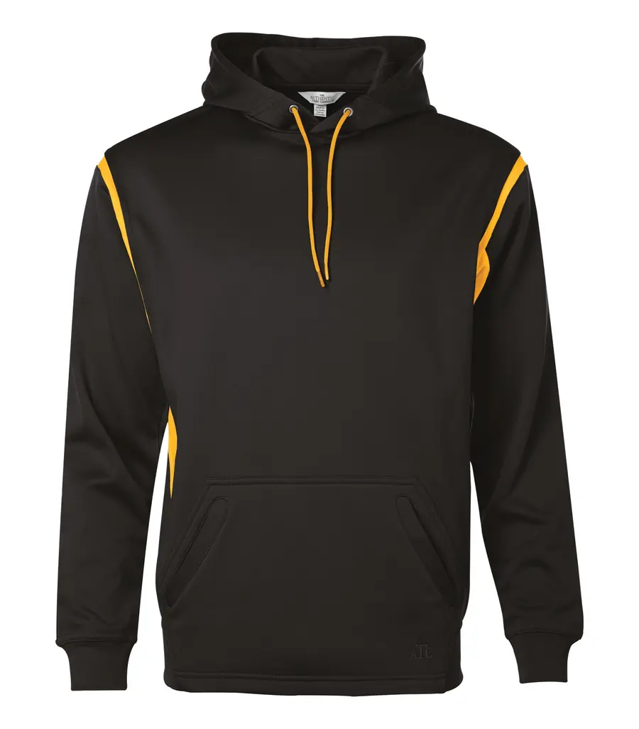 ATC PTECH FLEECE VarCITY HOODIE in Black/Gold