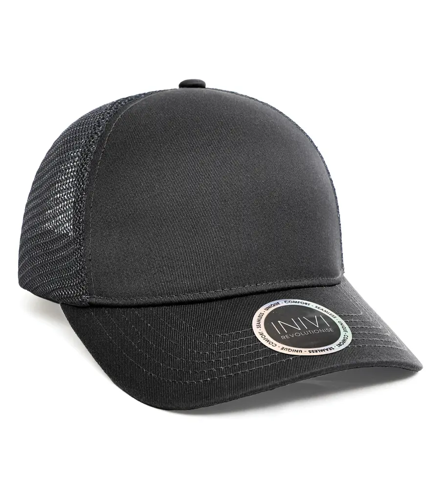 Inivi Tenfour 2 Panel Trucker CAP in Black/Black