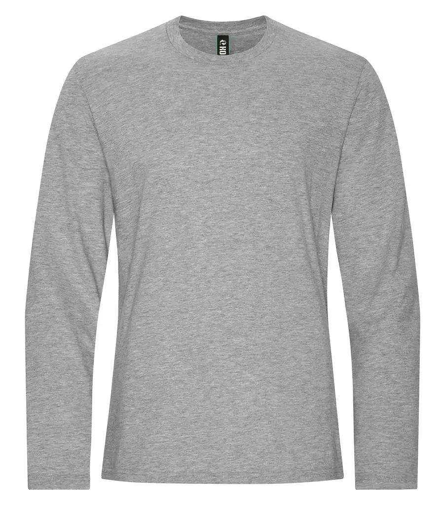 KOI Element Ring Spun Cotton Long Sleeve TEE in Grey Heather
