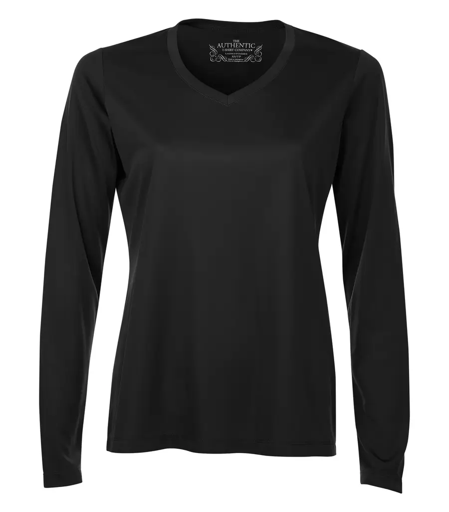 ATC PRO Team Long Sleeve V-Neck Ladies' TEE in Black