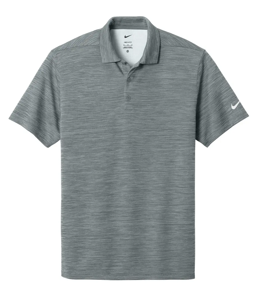 NIKE Dri-FIT STRIATED POLO in Cool Grey
