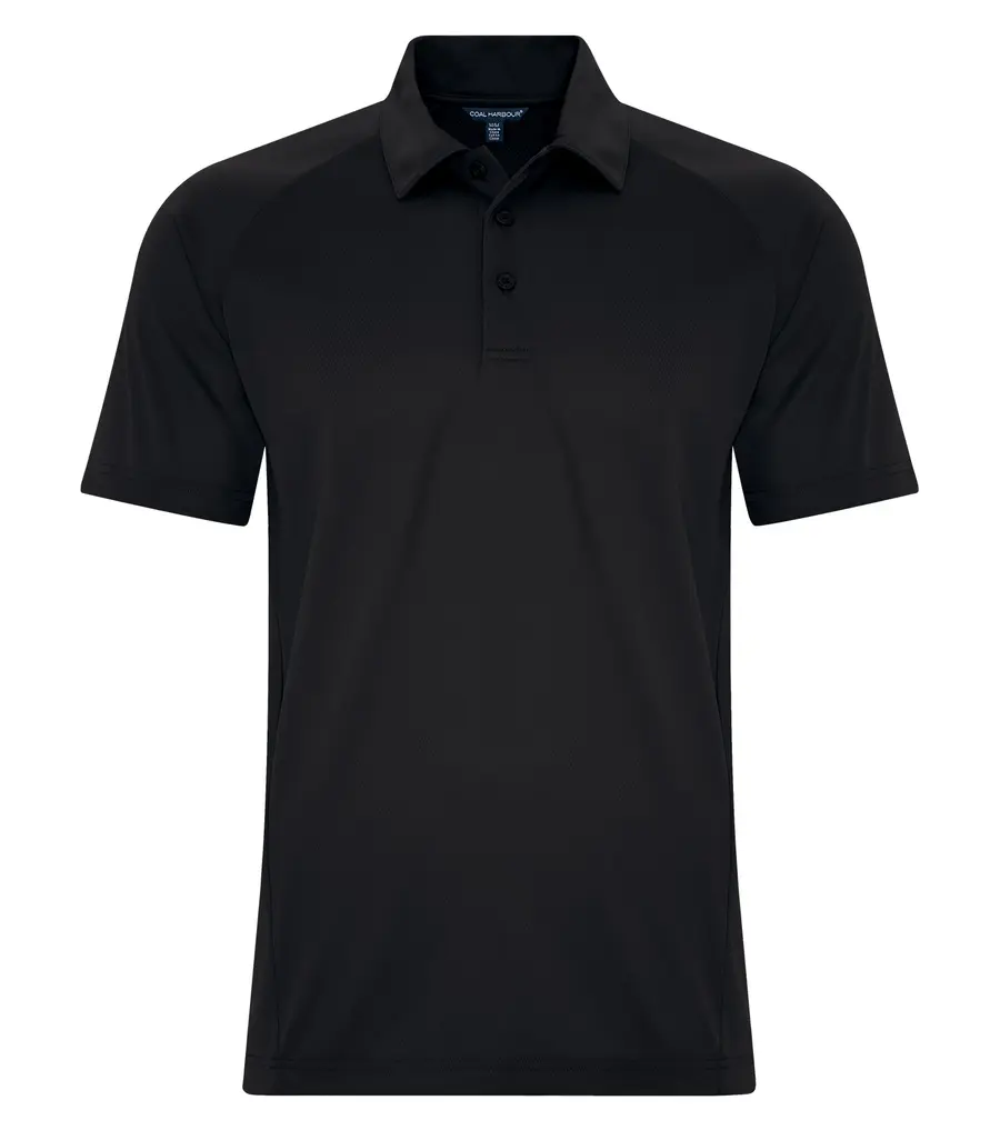 Coal Harbour Tech Mesh Snag Resistant Polo in Black