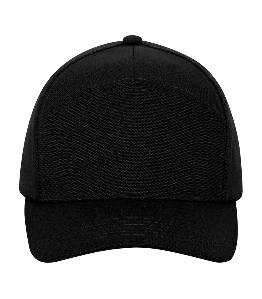ATC WeRK CANVAS 7-PANEL SNAPBACK CAP in Black