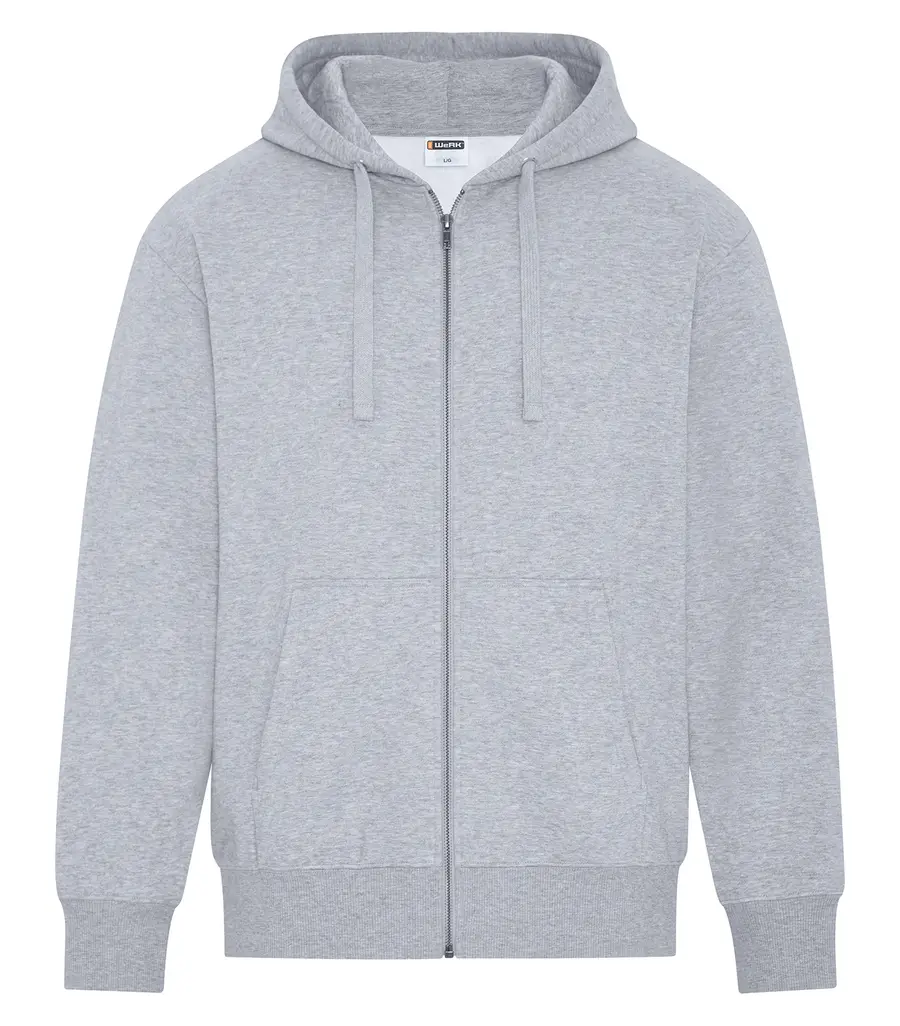 ATC WeRK HEAVYWEIGHT FLEECE FULL ZIP HOODIE in Athletic Grey