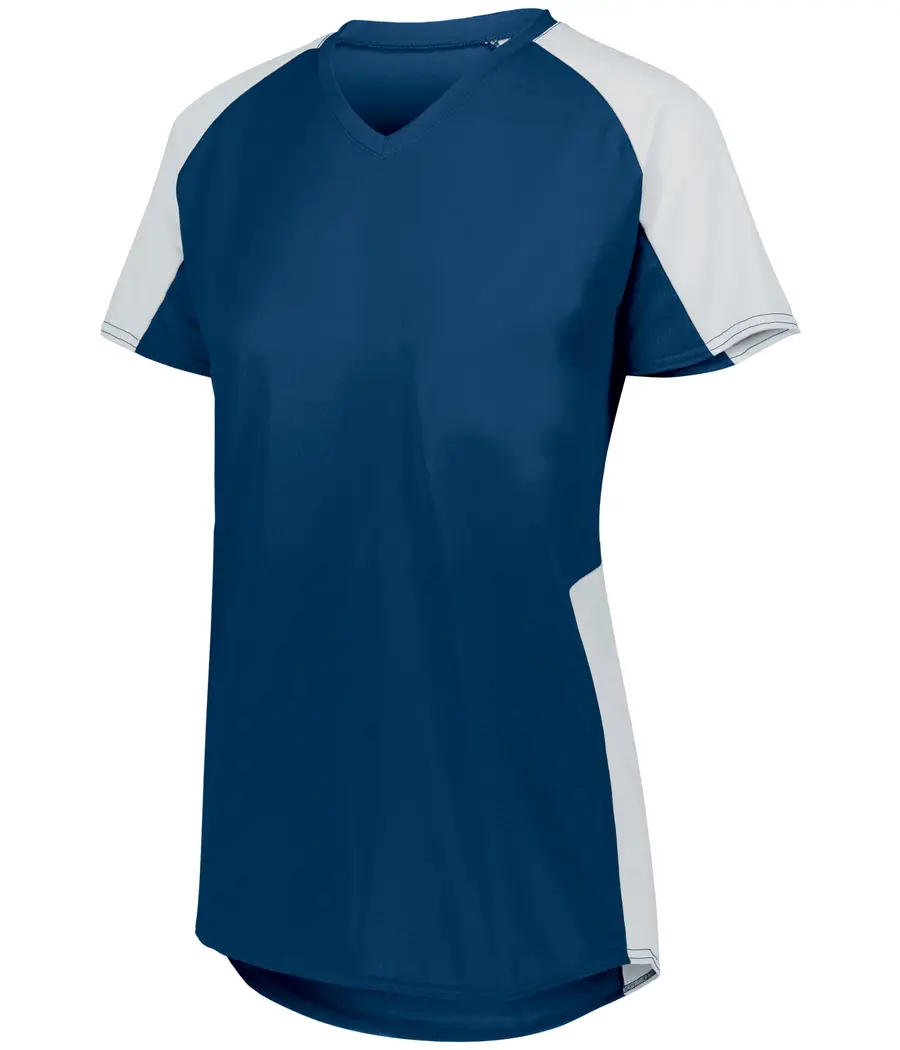 Augusta Girls Cutter Jersey in Navy/White