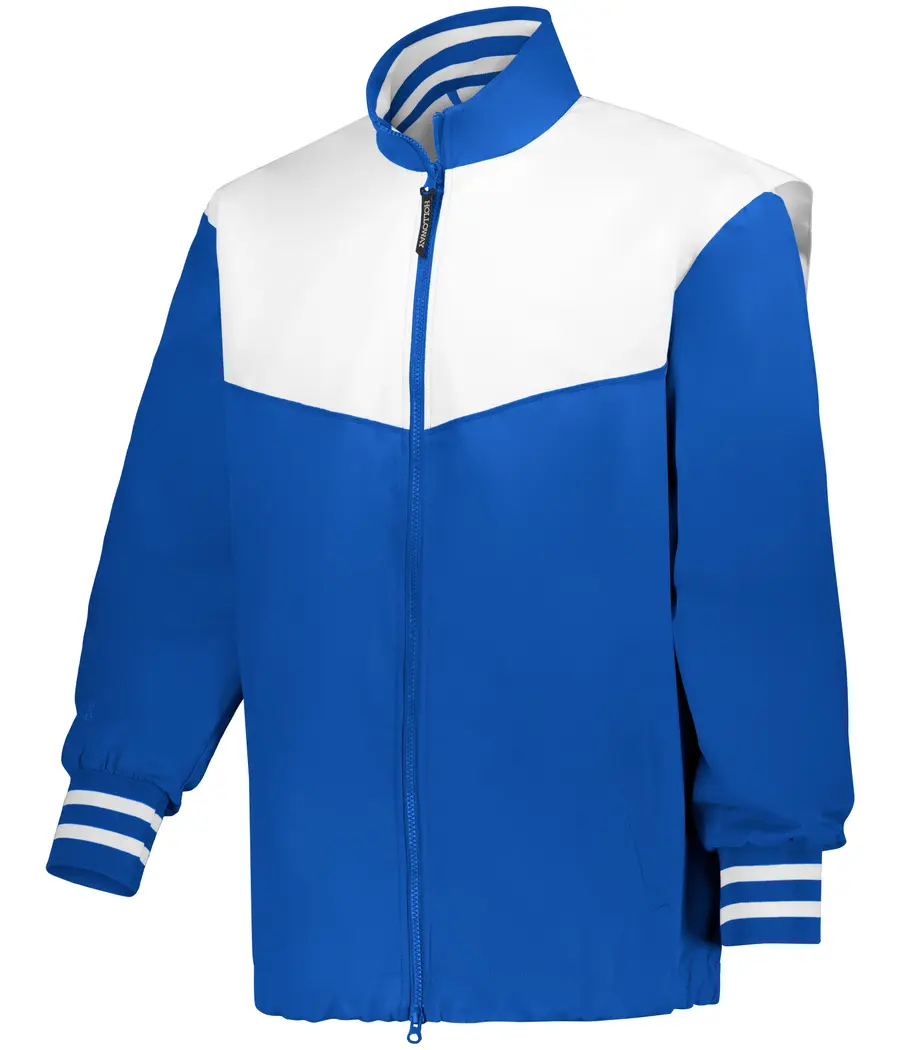 Holloway Youth Rowhouse Full ZIP Jacket in Royal/White