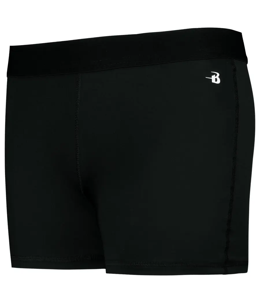 Badger Sport Girls Compression Shorts in Black