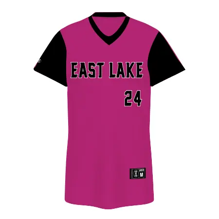 Holloway Ladies FreeStyle Sublimated Reversible V-Neck Softball Jersey in All-Over Pattern
