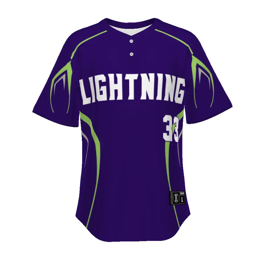 Holloway Youth FreeStyle Sublimated Pin-Dot 2-Button Baseball Jersey (New Fit) in Stimulus
