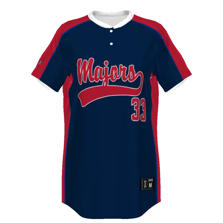 Holloway Ladies FreeStyle Sublimated Turbo 2-Button Softball Jersey in Classic Color Block