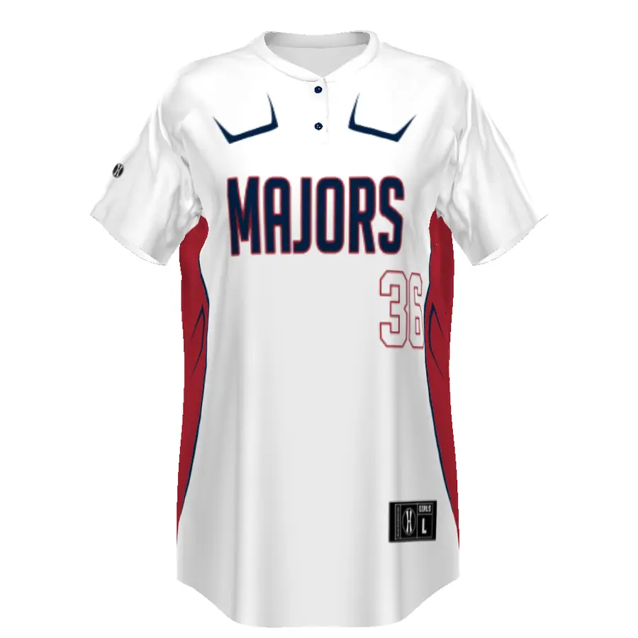 Holloway Girls FreeStyle Sublimated Turbo 2-Button Softball Jersey in Advance