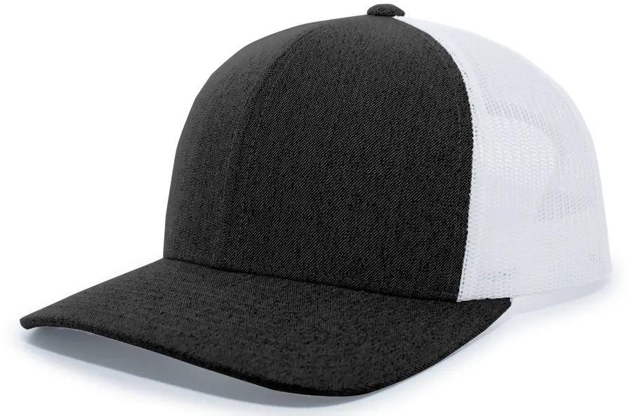 Pacific Headwear Heather Trucker Snapback Cap in Bh/Wh/Bh