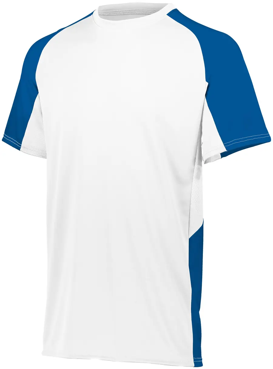 Augusta Youth Cutter Jersey in White/Royal