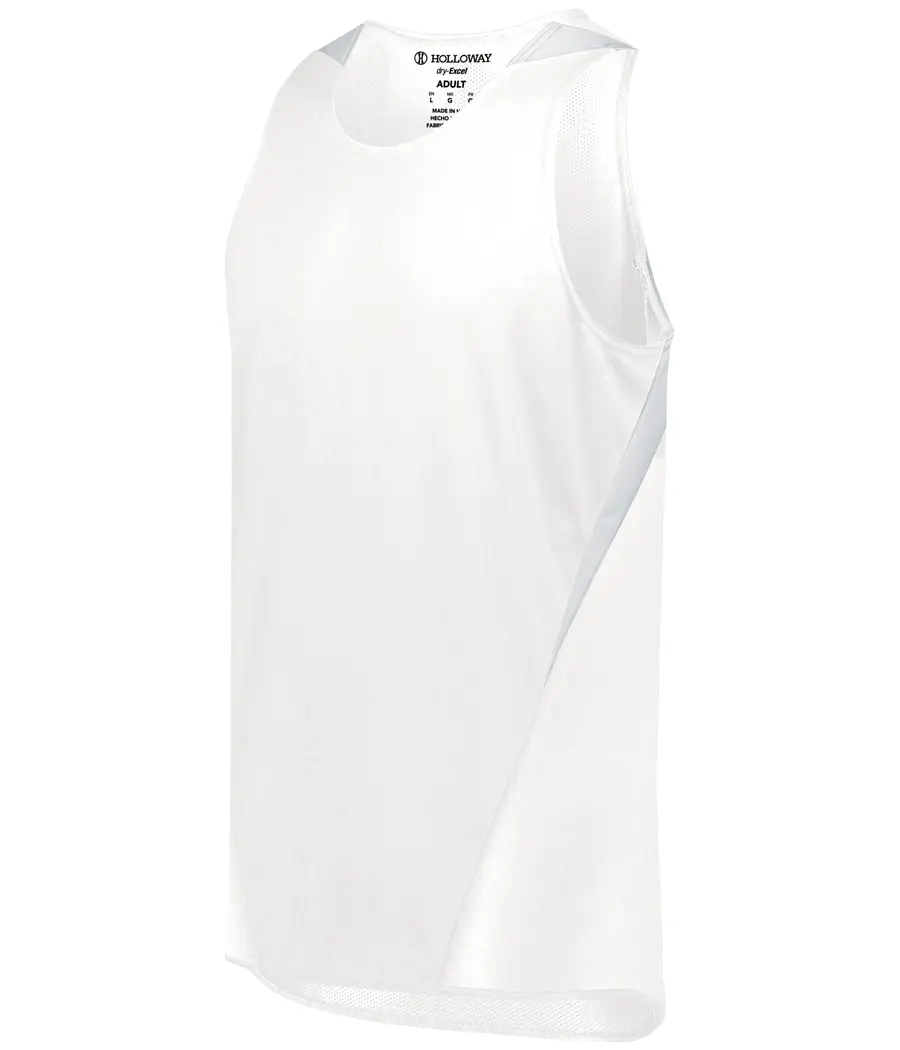 Holloway PR Max Track Jersey in White/White