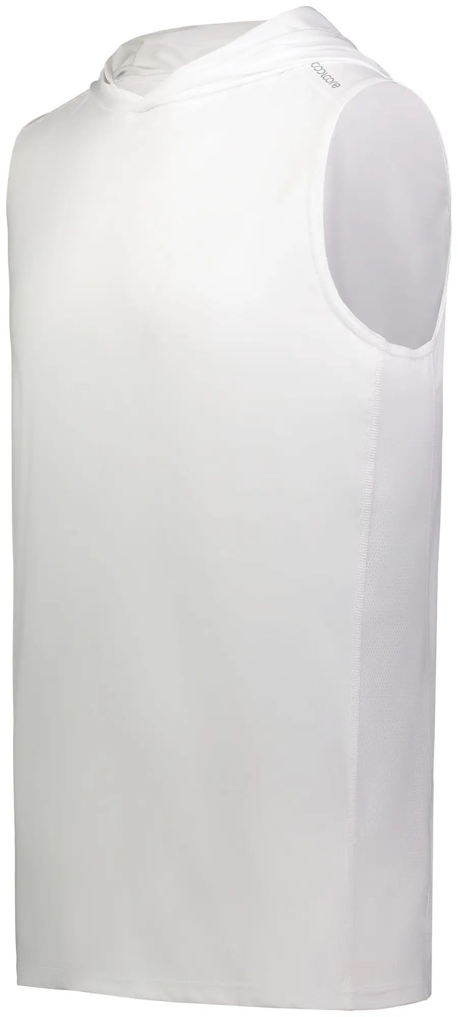 Holloway Sleeveless Hoodie Powered by Coolcore in White