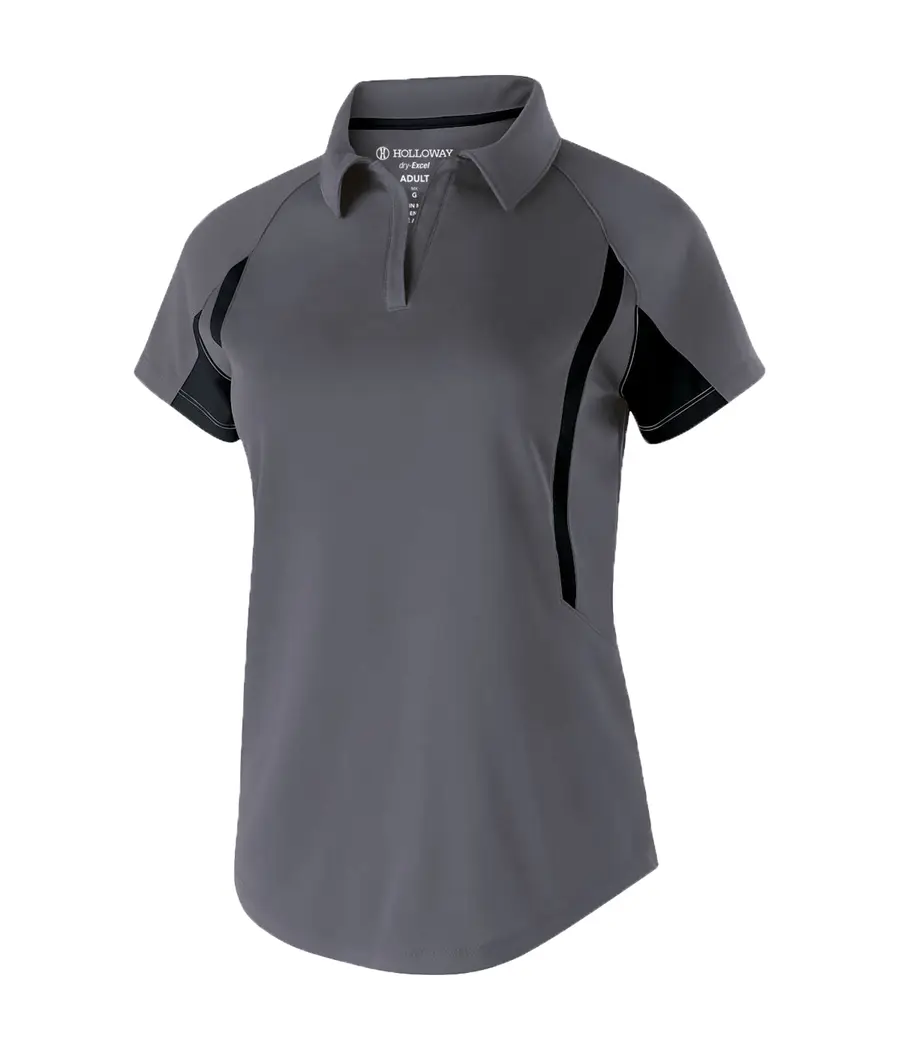 Holloway Ladies Avenger Polo in Graphite/Black